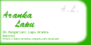 aranka lapu business card